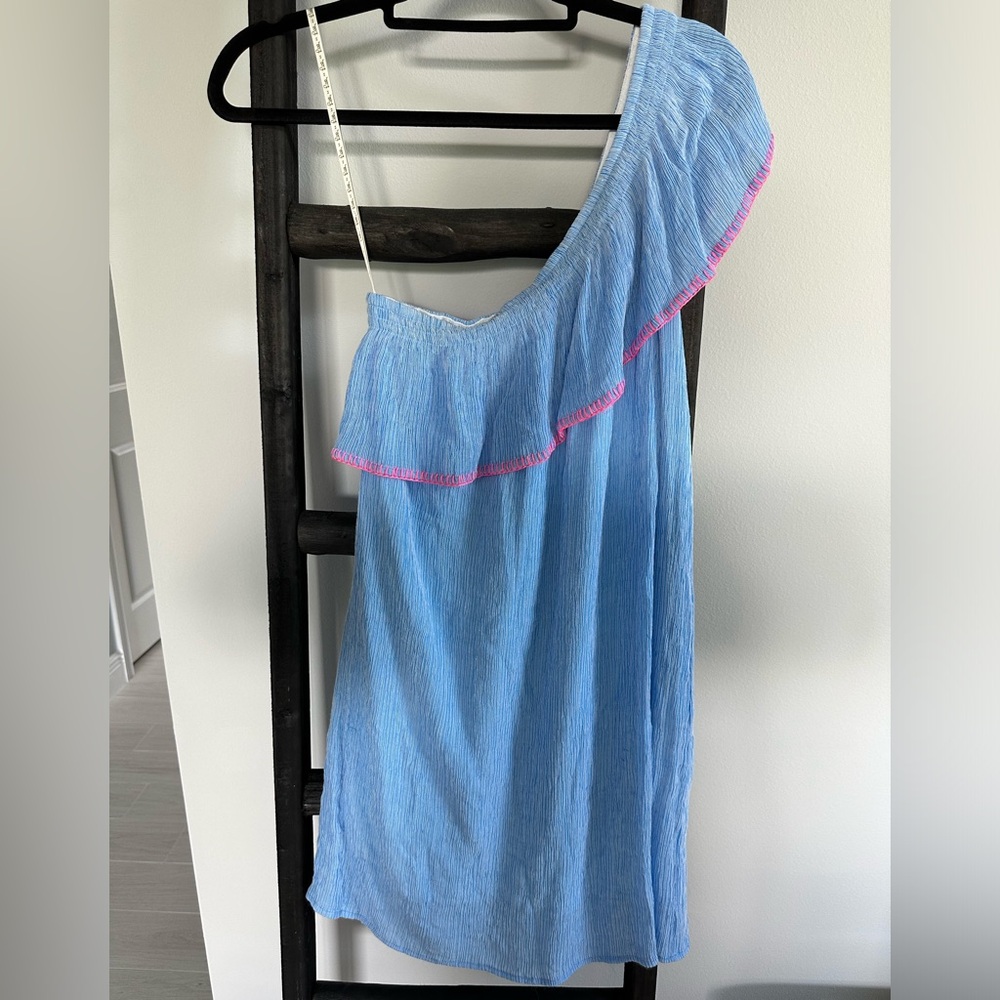 Lilly Pulitzer one shoulder blue dress